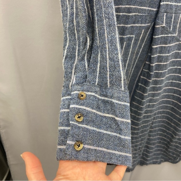 Anthropologie Akemi + Kin Strada Oversized Striped Longline  Popover Tunic Top - Picture 5 of 9